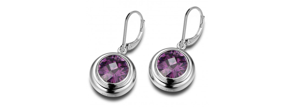 elle purple earrings